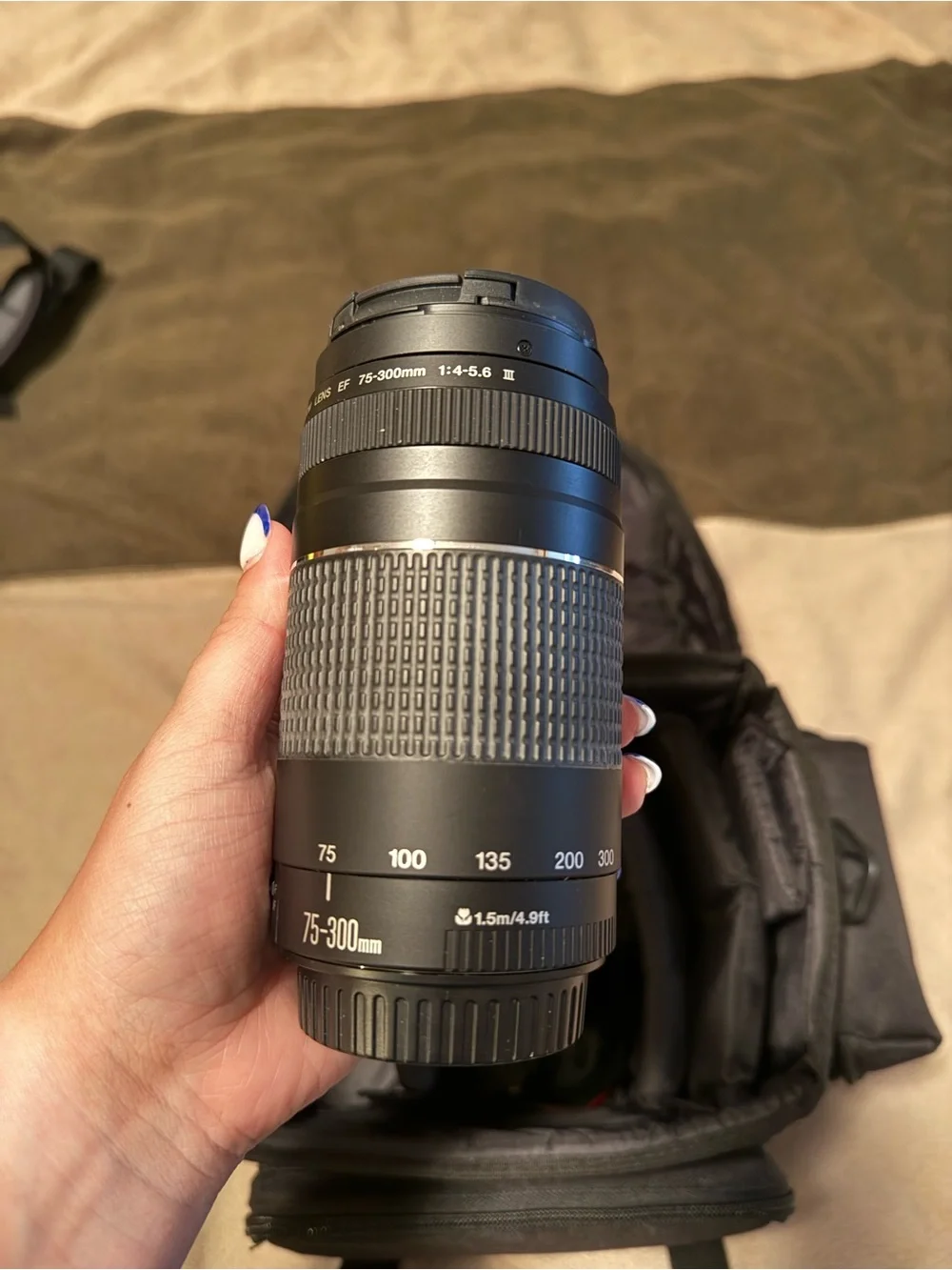 Canon Rebel T7 Black Camera Body with Two Black Canon Lenses and Carrying Case